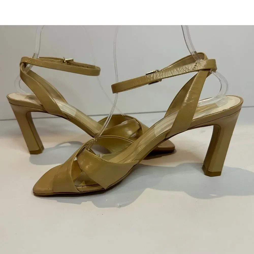 Dolce Vita Gwin Ankle Strap Heels Nude Women’s Size 9 Minimalist Dress Sandals